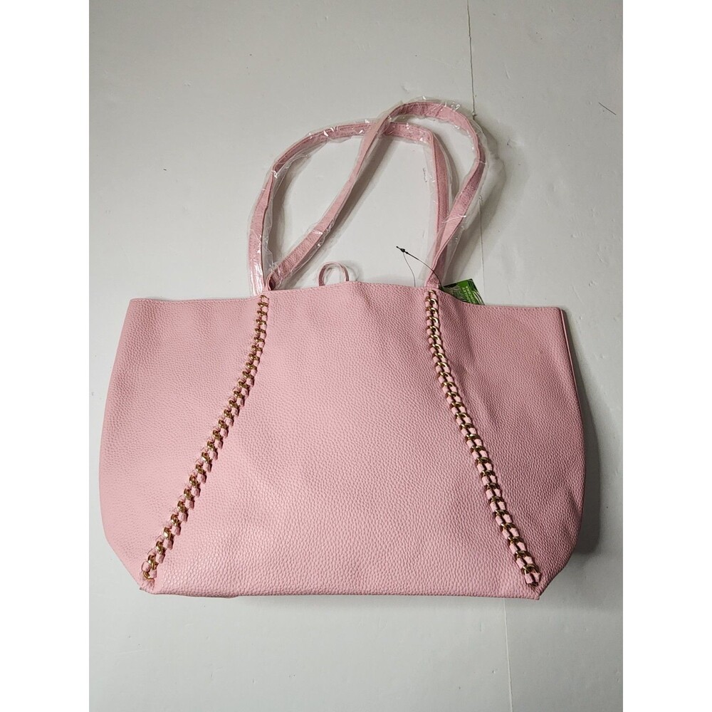 Badgley Mischka Decorative Chain Tote In Blush NWT MSRP $139